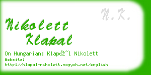 nikolett klapal business card